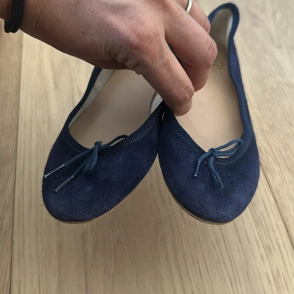 Pom D'Api girls Blue Ballet Flats leather 30